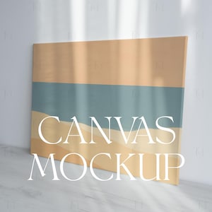 Horizontal Canvas Mockup, Minimal Canvas Mockup, Wall Art Canvas Smart Mockup, Landscape Canvas Mockup, Photoshop Unframed Canvas Mockup