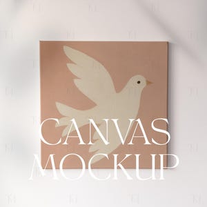 PSD Canvas Mockup, Square Canvas Mockup, Wall Art Print Mockup, Canvas Mockup Template, Canvas Wall Art Mock Up, Square Canvas Frame Mockup