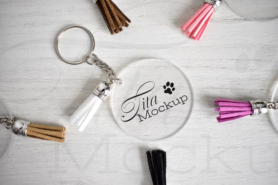 Acrylic Keychain Mockup Keyring Mockup Clear Acrylic Mockup - Etsy