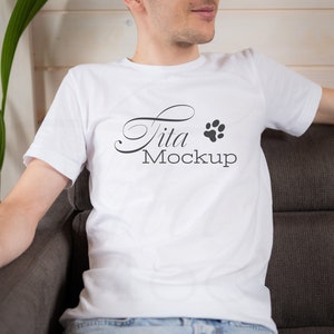 Bella Canvas 3001 Mockup, Men Mockup, White T-Shirt Mockup, T-Shirt Mockup, White Bella Canvas Mockup