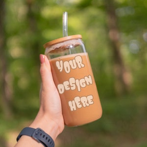 Sipper Glass 16 oz Mockup, Libbey Glass Mockup, Glass Can Mockup, 16 oz Glass Can Mockup, Beer Can Glass Mockup, Coffee Glass Tumbler Mockup