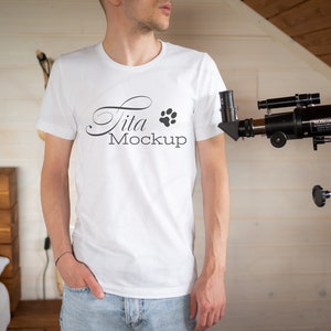 Bella Canvas 3001 Mockup, White T-Shirt Mockup, T-Shirt Mockup, White Bella Canvas Mockup, Men Mockup