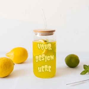 16 oz Glass Can Mockup, Libbey Glass Mockup, Beer Can Glass Mockup, Sipper Glass 16 oz Mockup, Glass Cup Mockup, Coffee Glass Tumbler Mockup