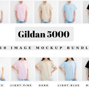 Gildan 5000 Mockup Bundle, Tshirt Mockup Bundle, Gildan 5000 Mockup Men and Woman, Gildan Heavy Cotton Mockup, Gildan 5000 Bundle