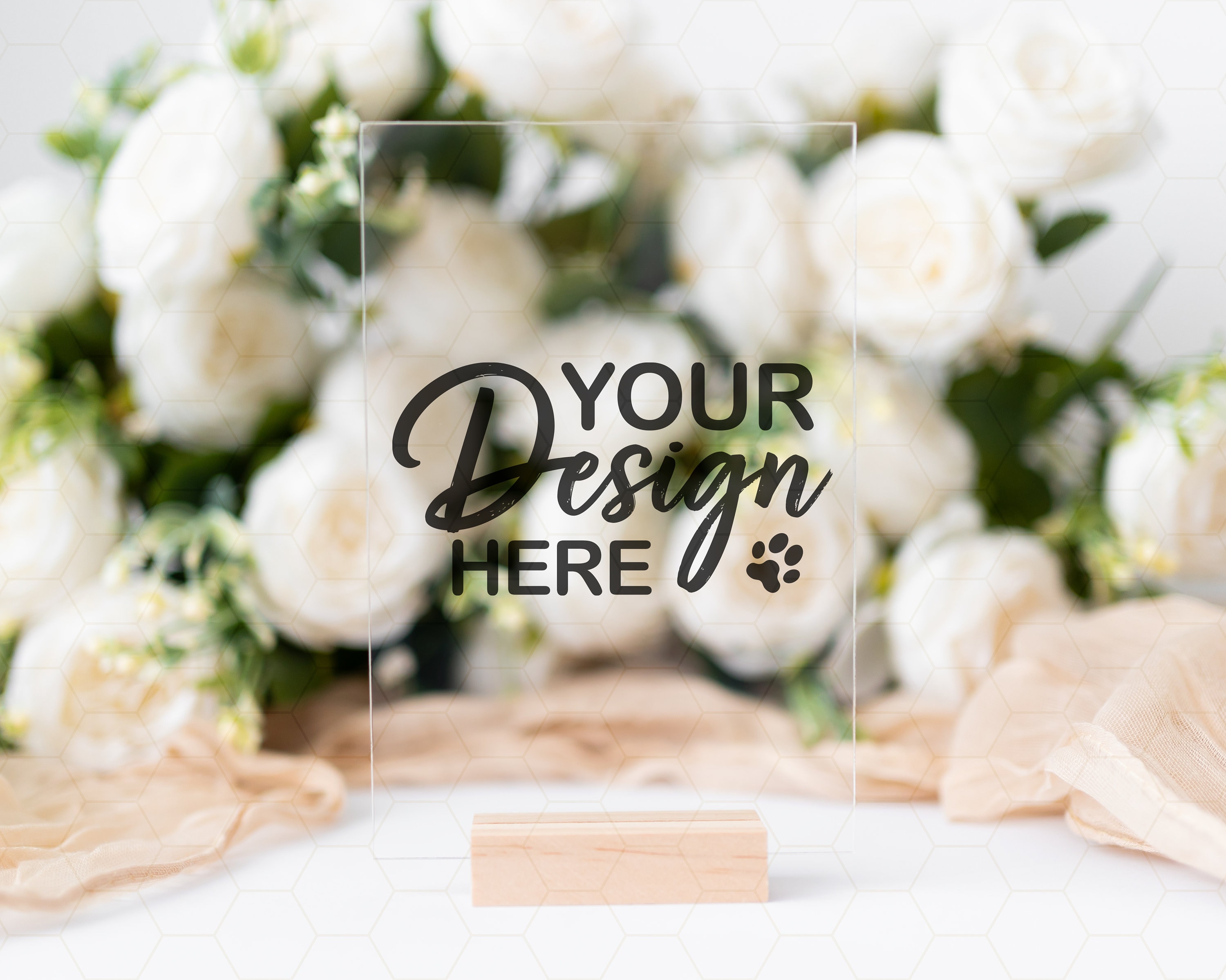 Acrylic Table Sign Mockup, Acrylic Table Number Sign Mockup, Wedding ...