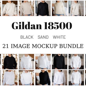 Gildan 18500 Mockup Bundle, Hoodie Mockup Bundle, Gildan Hoodie Mockup, G185 Model Mockup, Oversized Hoodie Mockup, Sweater Mockup Bundle