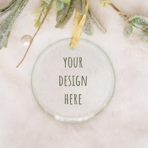 Glass Ornament Mockup, Christmas Ornament Mockup, Clear Ornament Mockup, Transparent Circle Ornament Mockup, Round Glass Ornament Mockup