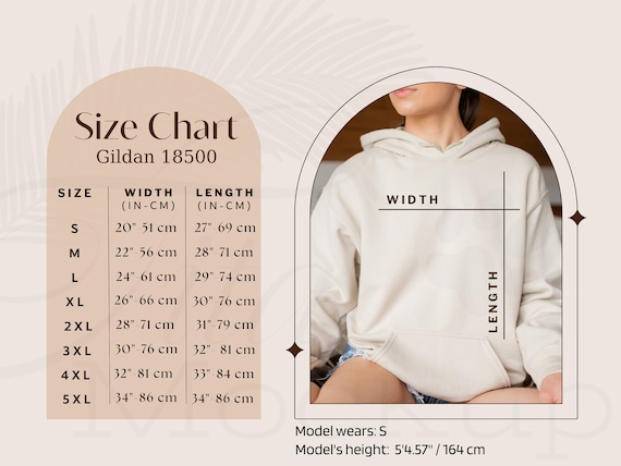 Gildan 18500 Size Chart Metric Size Chart Gildan 18500 Simple Size Chart Hoodie Sizing Chart Sweater Size Chart SizingChart Measurement