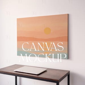 Landscape Canvas Mockup, Canvas Mockup Template, Perspective Canvas Mockup, Canvas Frame Mockup, Canvas Print Mockup, Wall Art Canvas Mockup