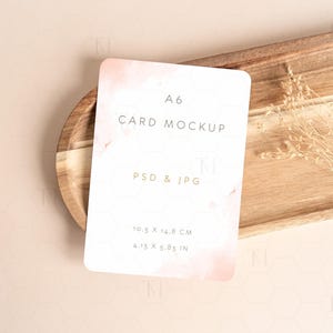 Maquette de carte postale A6, Maquette de carte avec coins arrondis, Maquette d'invitation PSD, Maquette de carte de mariage, Maquette de carte de voeux, Maquette de carte minimaliste