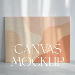 Horizontal Canvas Mockup, Wall Art Canvas Smart Mockup, Realistic Canvas Mockup, Landscape Canvas Mockup, Photoshop Unframed Canvas Mockup