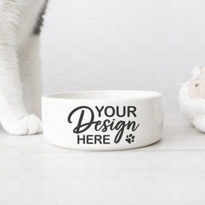 Pet Bowl Mockup, Pet Ceramic Bowl Mockup, Pet Food Bowl Mockup, Ceramic Pet Bowl Mockup, Sublimation Bowl, Cat Bowl Mockup, Printify Mockup