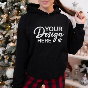 Gildan 18500 Mockup, Black Gildan Mockup, Gildan 18500 Christmas Mockup, Gildan Hoodie Mockup, Sweatshirt Model Mockup