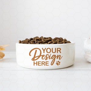Pet Food Bowl Mockup, Pet Bowl Mockup, Ceramic Pet Bowl Mockup, Pet Ceramic Bowl Mockup, Cat Bowl Mockup, Dog Bowl Mockup, Printify Mockup