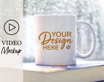 Becher Video Mockup, 11 Unzen Becher Mockup, Printould Becher Mockup, Kaffeebecher Mockup Video, weißes Becher Mockup, Sublimationsbecher Mockup, Pod Mockups