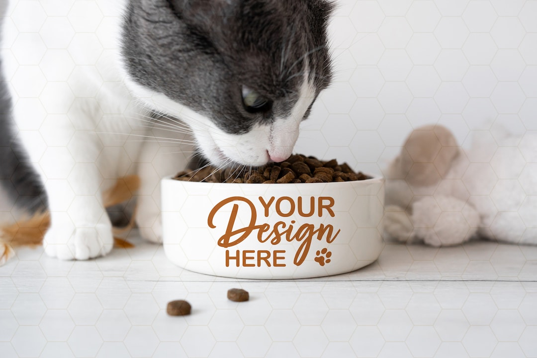 Pet Bowl Mockup, Pet Ceramic Bowl Mockup, Ceramic Pet Bowl Mockup, Cat