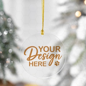 Clear Christmas Ornament Mockup, Acrylic Ornament Mockup, Christmas Ornament Mockup, Clear Ornament Mockup, Round Ornament Mockup, Pod Mock