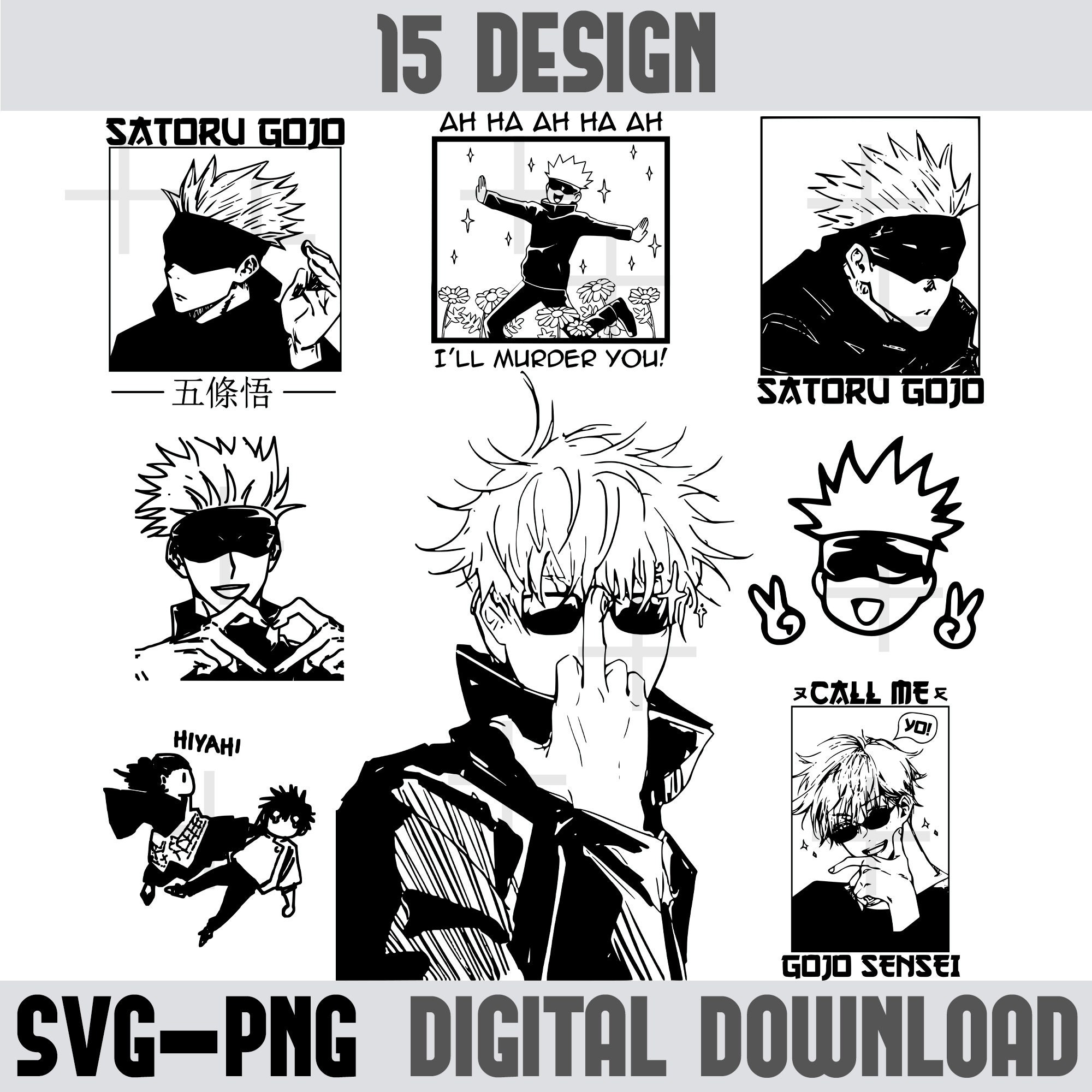 Jujutsu Kaisen Svg Anime Svg Gojo Satoru Svg Jujutsu Kaisen - Etsy