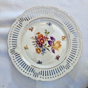Pierced Porcelain  Plate - BJL Germany 5
