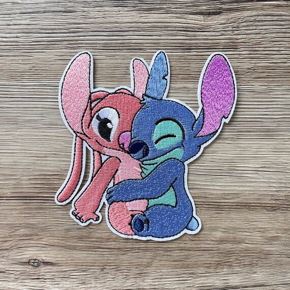 Stitch & Angel Iron on Patch Etsy