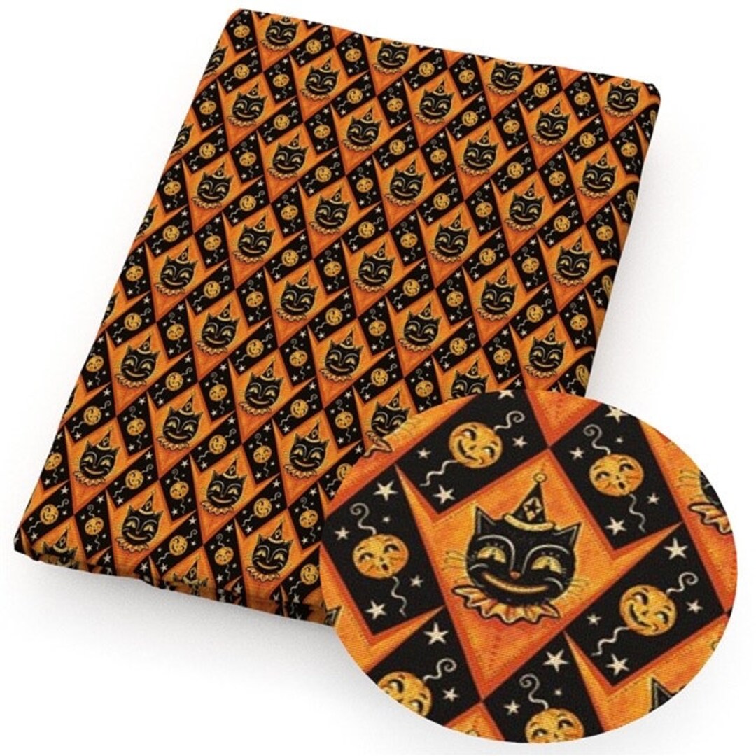 PRE ORDER Halloween Spooky Ghost Pumpkin Fall Autumn Fabric Etsy