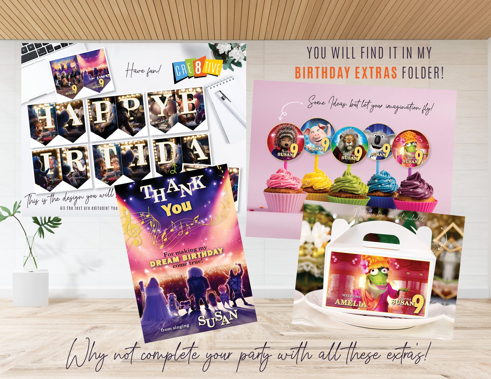 Sing 2 Personalized Birthday Party Invitation Editable - Etsy