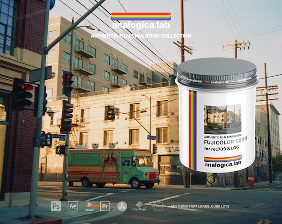 LUT FUJICOLOR C200 35MM Film Emulation, Professional Color Grading, VideoLut, PhotoLut, filetype: .cube for LOG, Rec709, LUTs, Lut Presets