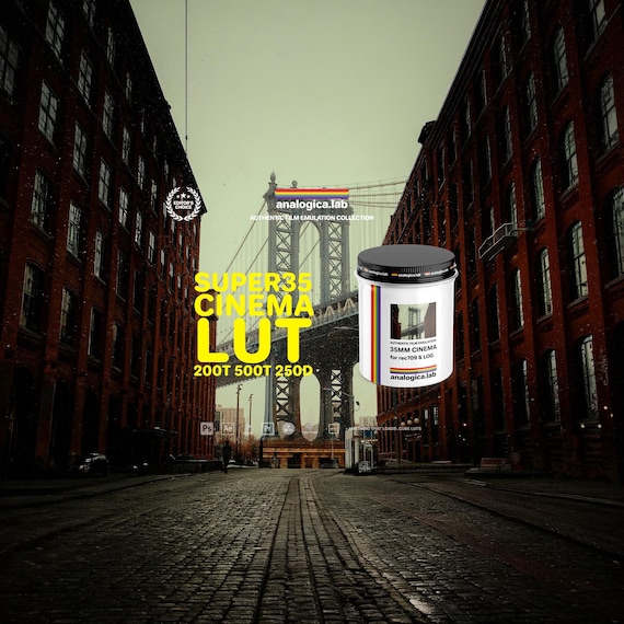 3x1 LUTs pack Super35 ANALOGICAKDKV3 CINEMA for Professional Color Grading Motion Picture Film Simulation, filetype: .cube for LOG, Rec709