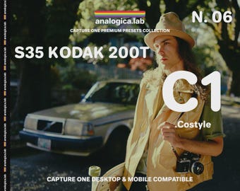 S35 KODAK 200T Capture One Style - Desktop & Mobile Pc Mac iPad Pro C1 Preset .costyle - For Professional Photography