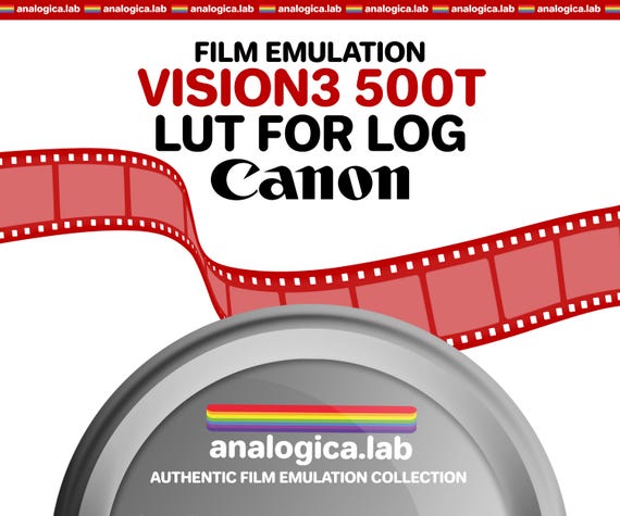 LUT KODAK VISION3 500T 35MM Film Simulation, Professional Color Grading VideoLut PhotoLut filetype: .cube for Canon Log3 Film Emulation