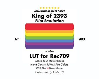 N# 5 King of 2393 ~ Film Emulation .Cube LUT for Rec709 ~ Make Your Masterpieces into a Classic 35MM Film Colors