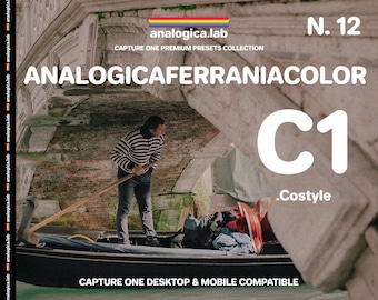 Capture One Preset FERRANIACOLOR 16MM Film Simulation Premium Desktop & Mobile Pc Mac iPad Pro | C1 Presets .costyle | analogica.lab #12