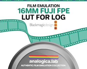 LUT Super16 Fuji FPE 16MM Film Simulation, Professional Color Grading Bmpcc Cameras filetype: .cube for BMD Gen5 Film Emulation
