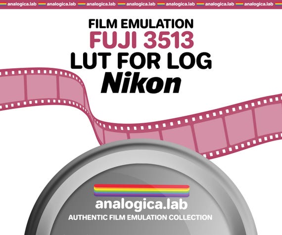 LUT Fuji 3513 35MM Film Simulation, Professional Color Grading VideoLut PhotoLut filetype: .cube for Nikon N-Log Film Emulation