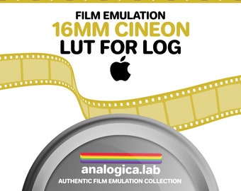 LUT Super16 CINEON 16MM Film Simulation, Professional Color Grading VideoLut iPhone filetype: .cube for Apple LOG Film Emulation