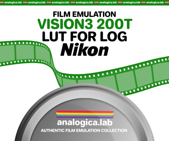 LUT KODAK VISION3 200T 35MM Film Simulation, Professional Color Grading VideoLut PhotoLut filetype: .cube for Nikon N-Log Film Emulation