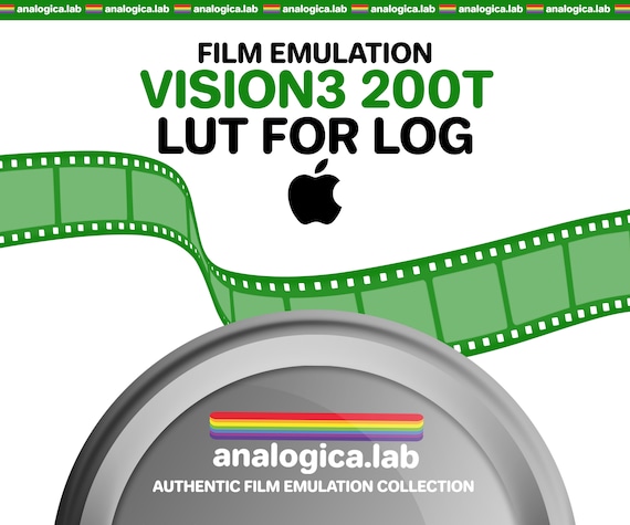 LUT KODAK VISION3 200T 35MM Film Simulation, Professional Color Grading VideoLut iPhone filetype: .cube for Apple LOG Film Emulation