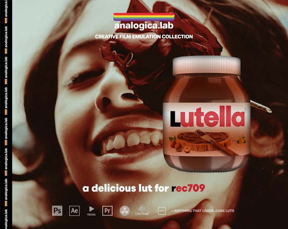 LUT Lutella, a delicious chocolate LUT, Creative Color Grading, VideoLut, PhotoLut, filetype: .cube for Rec709, LUT, Lut Preset