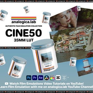 LUT CINEST50 Film Simulation Professional Color Grading VideoLut PhotoLut filetype: .cube for Rec709 & LOG Film Emulation