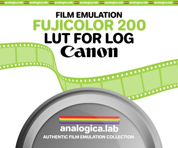 LUT FUJICOLOR C200 35MM Film Simulation, Professional Color Grading VideoLut PhotoLut filetype: .cube for Canon Log3 Film Emulation