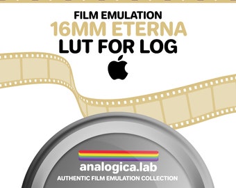 LUT FujiFilm ETERNA 500 16MM Film Simulation, Professional Color Grading VideoLut iPhone filetype: .cube for Apple LOG Film Emulation
