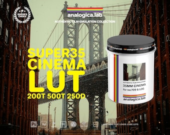 3x1 LUTs pack Super35 ANALOGICAKDKV3 CINEMA for Professional Color Grading Motion Picture Film Simulation, filetype: .cube for LOG, Rec709