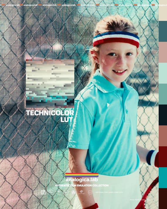 Super16 TECHNICOLOR - Film Emulation LUTs for Rec709 - For Professional Filmmaking and Photography