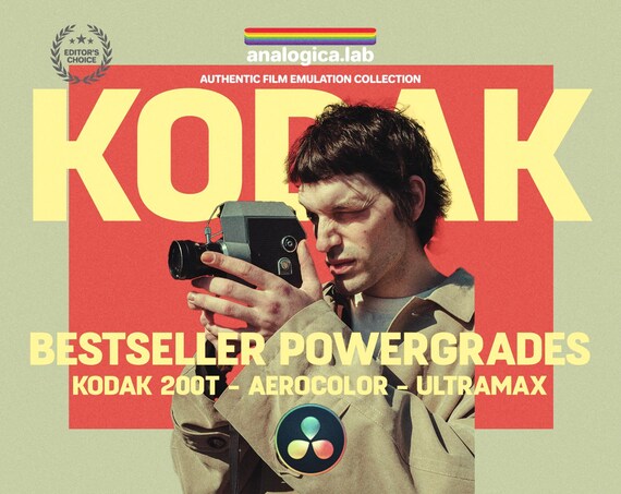 FILM EMULATION LUTs PowerGrade Lightroom C1 Capture One DaVinci Resolve ...