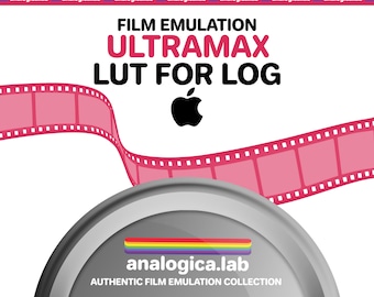 LUT KODAK UltraMax, 35MM Film Simulation, Professional Color Grading VideoLut iPhone filetype: .cube for Apple LOG Film Emulation