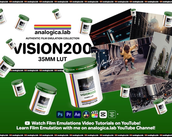 LUT Kodak Vision3 200T 35MM Film Simulation Professional Color Grading VideoLut PhotoLut filetype: .cube for Rec709 & LOG Film Emulation
