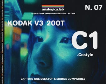 35MM KODAK 200T Capture One Style - Desktop & Mobile Pc Mac iPad Pro C1 Preset .costyle - For Professional Photography