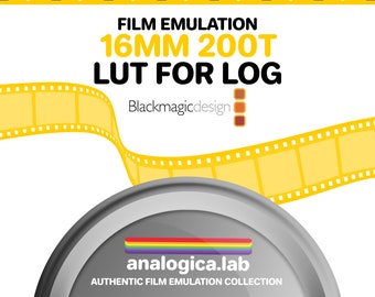 LUT Super16 KODAK 200T, 16MM Film Simulation for Professional Color Grading Bmpcc Cameras filetype: .cube for BMD Gen5 Film Emulation