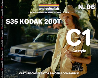 Capture One Preset S35 KODAK 200T S35MM Film Simulation Premium Desktop & Mobile Pc Mac iPad Pro | C1 Presets .costyle | analogica.lab #06