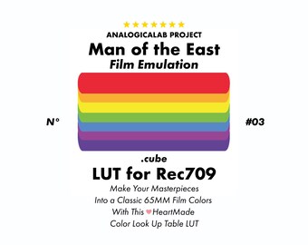 N# 3 Man of the East ~ Film Emulation .Cube LUT for Rec709 ~ Make Your Masterpieces into a Classic 65MM Film Colors